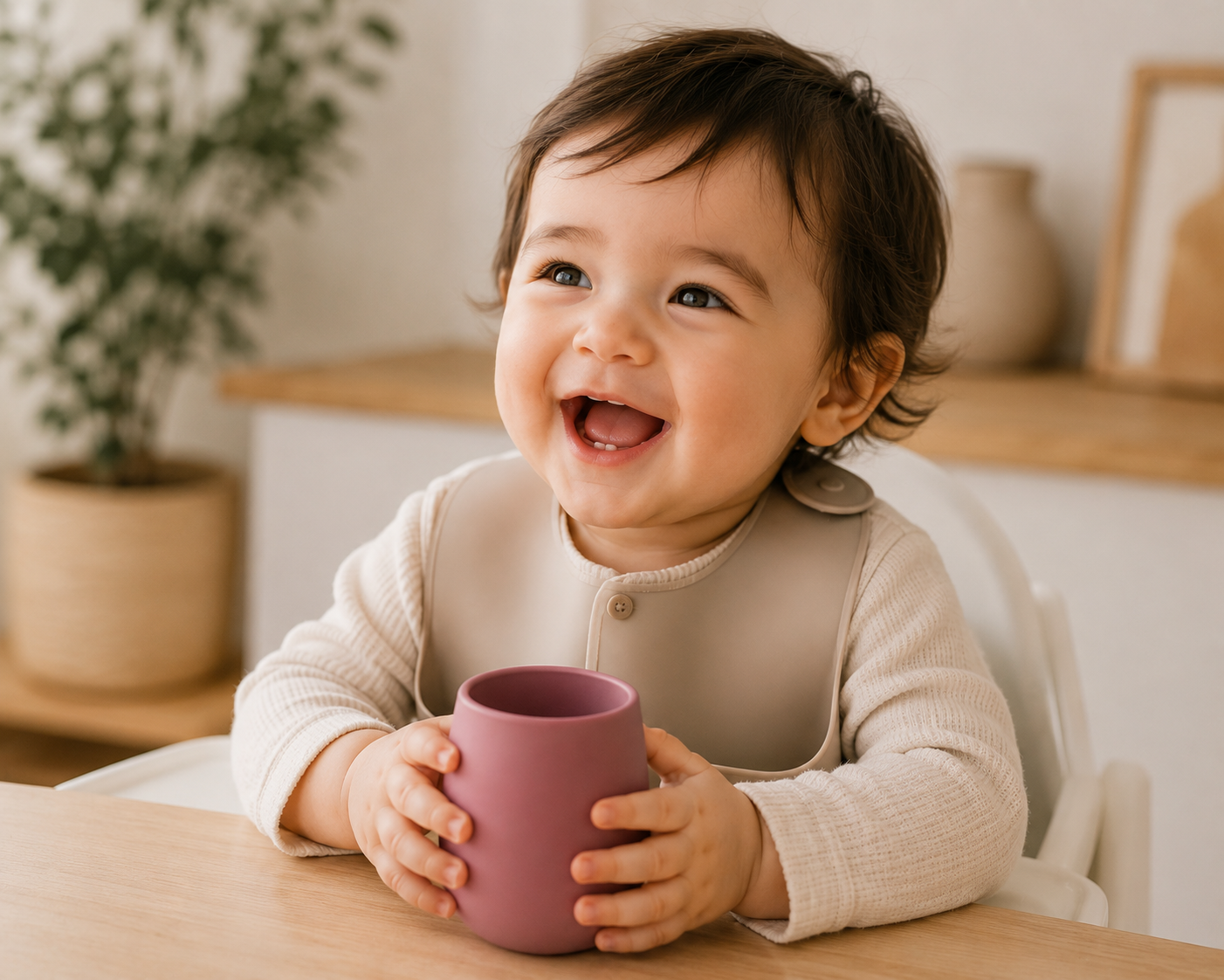 Gobelet en silicone Mini Miam – Facile à prendre en main