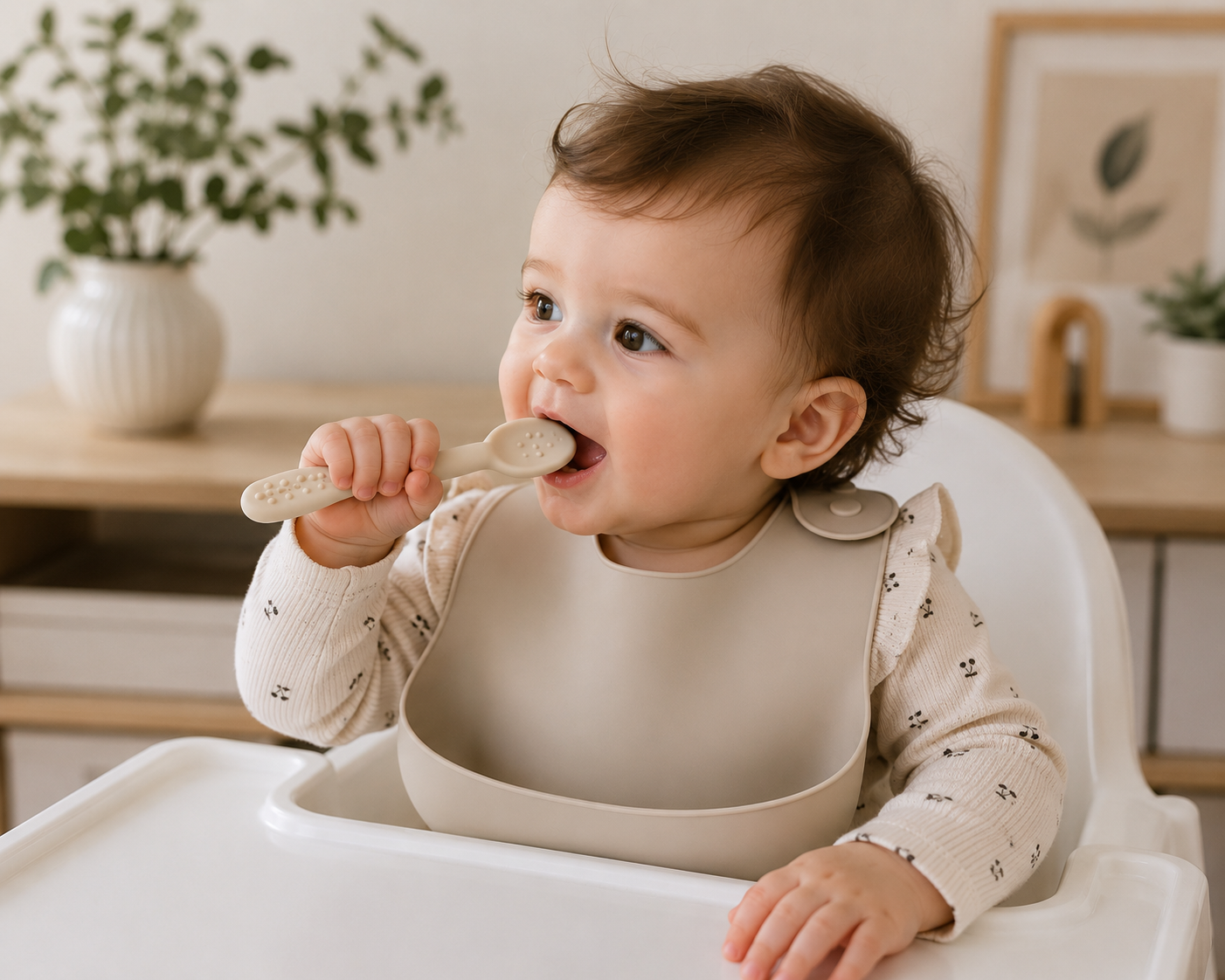 Cuillères d'apprentissage en silicone Mini Miam – Lot de 3