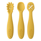 Cuillères d'apprentissage en silicone Mini Miam – Lot de 3