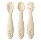 Cuillères d'apprentissage en silicone Mini Miam – Lot de 3