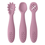 Cuillères d'apprentissage en silicone Mini Miam – Lot de 3